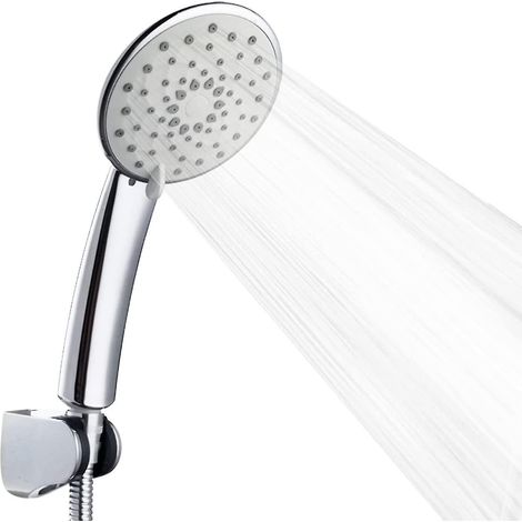 Handbrause mit einstellbarem Wasserdruck und Wassersparfunktion, 5 verschiedenen Strahlarten, regulierbarem Wasserdurchfluss und einfacher Bedienung. – AquaForge (1/5)