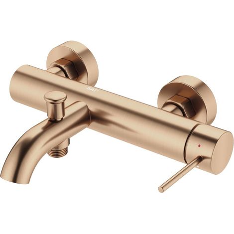 Swiss Aqua Technologies Aurum 150 mm Wand-Badewannenarmatur mit Hebel ohne Brauseset, Roségold gebürstet (SATBAUR222BRG)