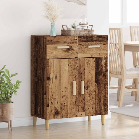 vidaXL Buffet Bois ancien 34 x 69,5 x 89 cm Bois d'ingénierie (1/5)