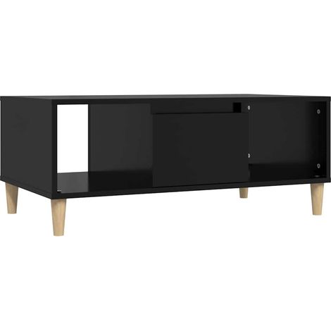 Maison Exclusive - Table basse Noir 90x50x36,5 cm Bois d'ingénierie (1/5)