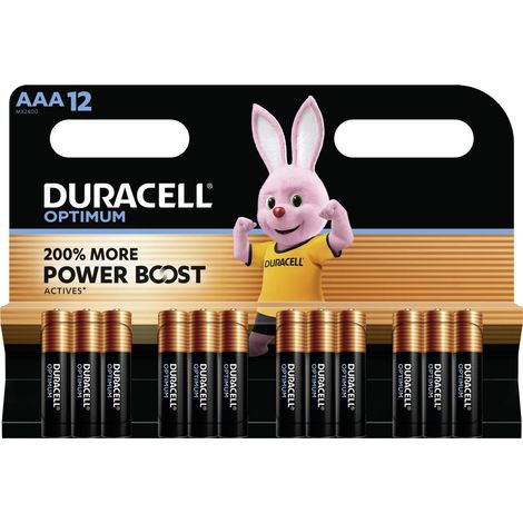 Duracell Optimum AAA Alkaline Batterien 12er-Pack