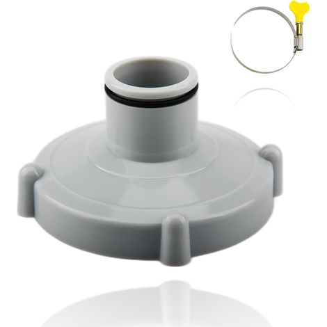 Adaptateur pour Tuyau d’Aspiration - Adaptateur pour Tuyau de Piscine Compatible avec les Systèmes de Filtration pour Piscines Quick-Up (Ø 80 mm à Ø 32 mm) avec Collier de Serrage (1/5)