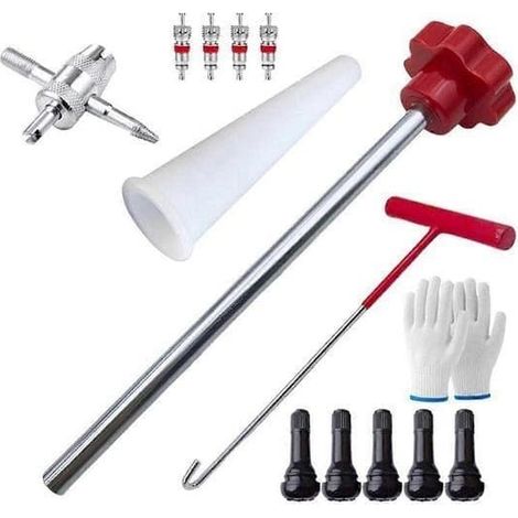 Kit d'outils pour valve de pneu à changement rapide : tige de valve pour TR413, remplacement et installation comme illustré. (1/5)