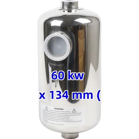 Échangeur de chaleur, acier inoxydable, transfert de chaleur efficace, 60kw, europe-a (1/2)