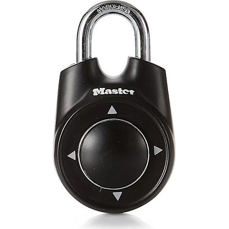 Master Lock Richtungs-Vorhängeschloss für Schrank/Fitnessstudio [DB] Schwarz (1/5)