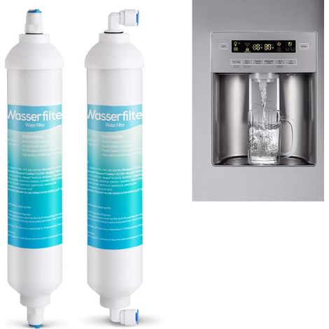 2 X Remplacement de Filtre à Eau de Réfrigérateur,Filtre Refrigerateur pour Réfrigérateur avec 4 Pcs Accessoires De Filtre à Eau (Robinet Combiné de Type I + L) pour etc. (1/5)