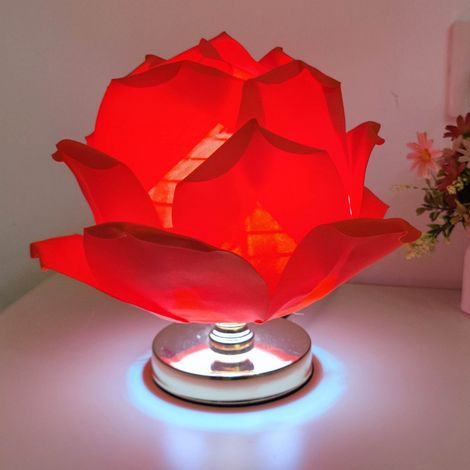 Lampe De Nuit USB - Rose Métallique - Réglable En Intensité - Décoration Romantique Pour Chambre Salon - 1 Pièce (1/5)