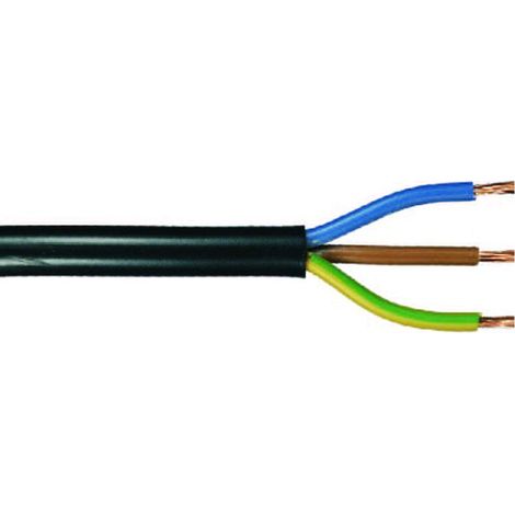Schlauchleitung H03VV-F 3 x 0,75 - 25 Meter, schwarz Kabel & Leitungen
