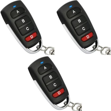 3 Pack Universal Replacement Remote Controls for Electric Garage Gate 433 MHz (1/5)