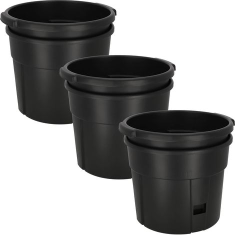 Vaso per coltivare patate sul balcone, nero, 29,5 cm, set da 3