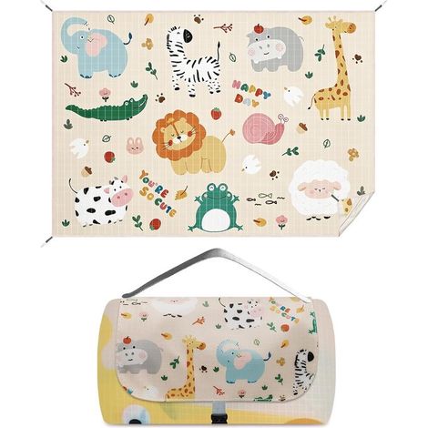 Manta de picnic de 150 x 210 cm, manta de picnic portátil, ultraligera e impermeable para actividades familiares al aire libre, picnics, jardín (1/5)
