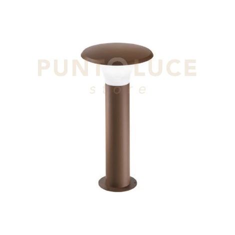 GES521-  PALETTO IN ALLUMINIO RUGGINE 1 LUCE ATTACCO E27 IP44 H.50CM