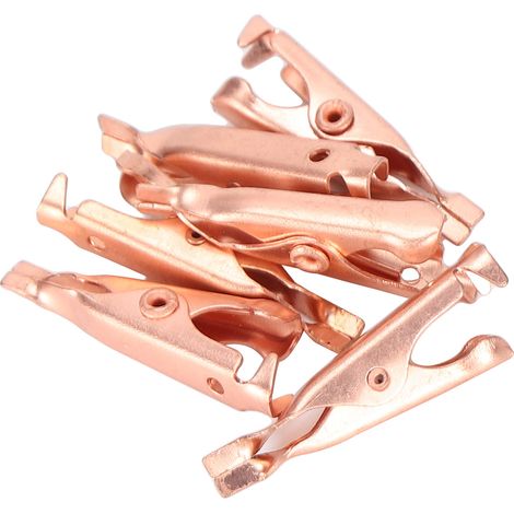 Pinces en cuivre doux pour retrait de grains de beauté, 6 pièces, outil sûr pour visage, cou et corps, élimination lisse des marques cutanées. (1/5)