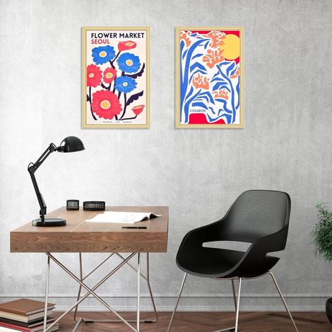 JSSEVN-Lot de 2 Affiches Decoration Murale, Poster Art Mural Abstrait Floral Botanique, Tableaux, Posters et Arts Décoratifs, Sans Cadres 30 x 21cm (1/3)