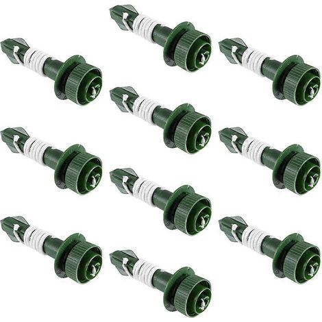 Piquets d'arrosage automatiques verts compatibles avec l'arrosage automatique, 10 outils en plastique (1/5)