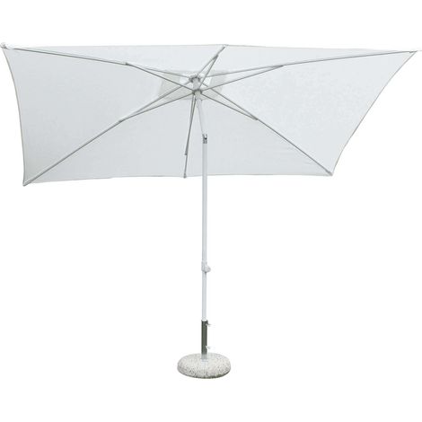 Ombrellone da giardino 2x3 mt con palo pieghevole in alluminio Folder -  White