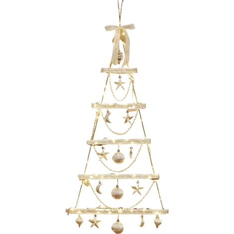 Décoration Murale Arbre De Noël Design Échelle Lumières d'arbre De Noël  Décoration Murale Pour Entrée Maison Chambre Dortoir Magasin De Détail Exposition Appartement Salon (1/5)