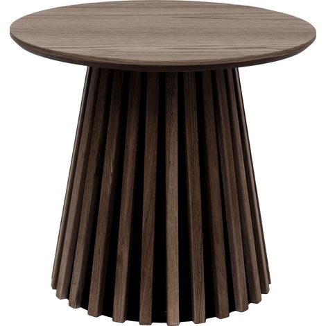 Osaka table basse table d’angle placage chêne fumé. (1/4)