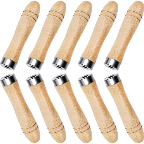 10 Stück Holzfeilengriffe mit 6 mm Innenloch für bessere Kontrolle und komfortablen Griff (1/5)