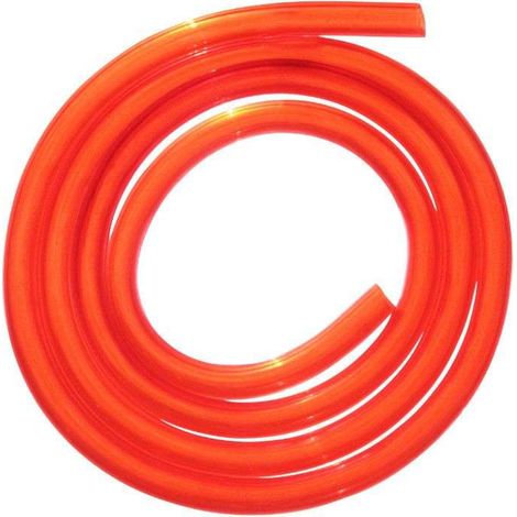 Durite essence rouge transparente 5mm longueur 2m tondeuse tracteur moto scooter tuyau carburant
