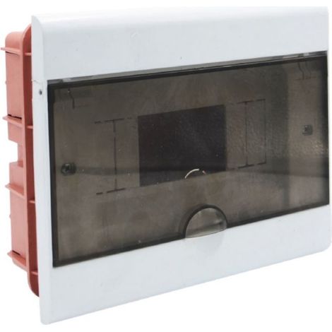 Em Distribution – Coffret électrique nu encastrable 170x210x90mm IP40 – 1 rangée de 8 modules – Résistance chocs IK8 – Pour maçonnerie