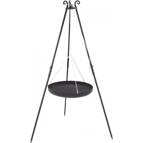 Barbecue brasero suspendu sur trépied BALPANNE-Noir-Noir--Ø 70 cm- (1/5)
