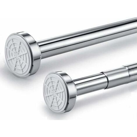 Barre Télescopique en Acier Inoxydable pour Rideau de Douche - Réglable par Rotation - Plus Sûre et Plus Ferme qu'une Tringle de Douche - Tringle à Vêtements (65-100 cm)-INHHUB (1/4)