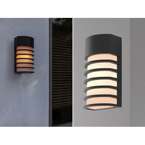 LED Außenwandleuchte Retro Design ALU Schwarz, IP54, 24x13cm (1/5)