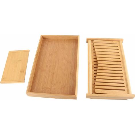 Guide de Découpe Pain Bambou Pliable, Trancheuse à Pain, Outil de Cuisine DIY pour Toast et Pâtisserie (1/5)