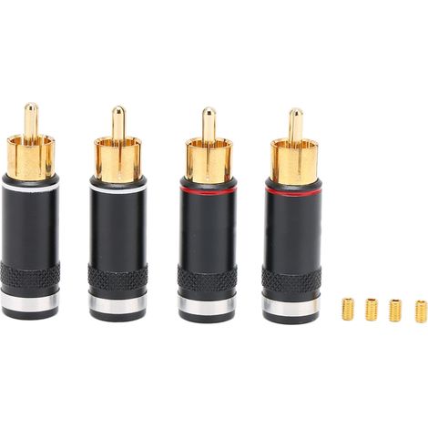 Connecteur Audio RCA Preffair R1764 Doré 24K pour Câble 6.5 mm - Haute Qualité (1/5)