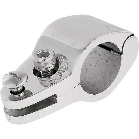 Cadre tubulaire articulé avec collier de serrage de 22 mm de diamètre extérieur, compatible avec les fixations pour bâches de bateau et les raccords de tubes. (1/4)