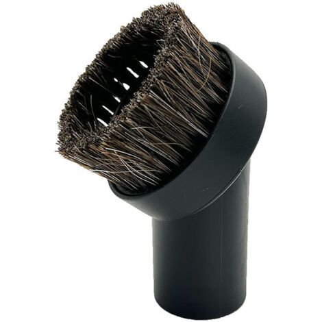 BUNTHAUS 2er-Pack runde Staubbürsten als Ersatz für 1,25-Zoll-Staubsauger mit weichen Borsten, 1-1/4 Zoll, 32 mm, schwarze Bürste für 1,25-Zoll-Staubsaugerschlauch (1/4)