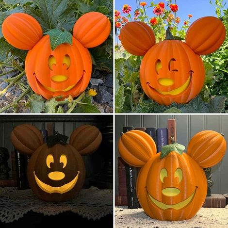 Mini citrouilles lumineuses d’Halloween, lanternes décoratives pour extérieur, automne et fête – DELKEVIC (1/5)