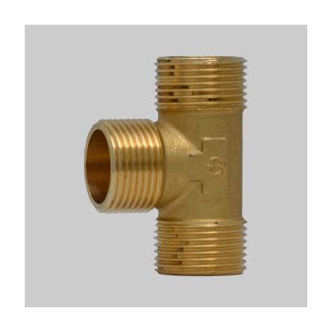 RACCORDO A TEE MASCHIO OTTONE GIALLO  1     MADE IN ITALY