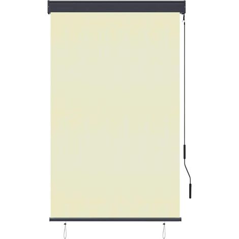 vidaXL Estor enrollable de exterior color crema 100x250 cm (1/2)