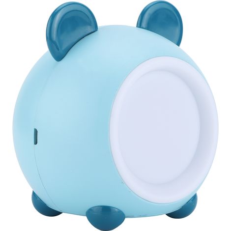 Veilleuse USB verticale à motif ours bleu, lampe de table pour armoire, chambre ou bureau (XY010X). (1/5)