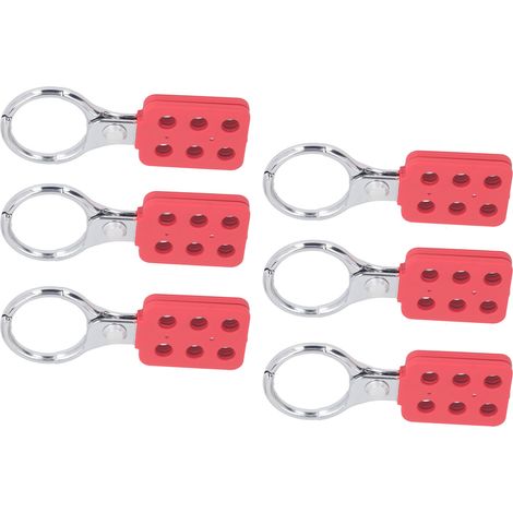 Loquet d'étiquette de verrouillage anti-étincelles, diamètre intérieur de la mâchoire de 38mm, 6 trous, verrouillage de sécurité, 6 pièces (1/5)