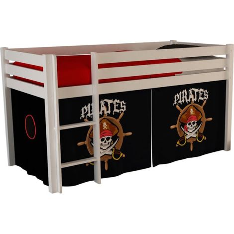 Lit Enfant "Pino Pirates II" 90x200cm Blanc (1/3)