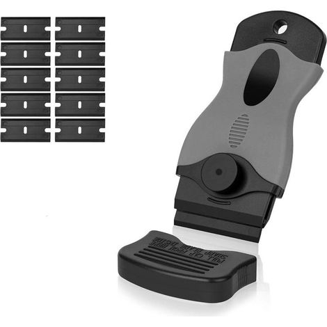Grattoir - Grattoir pour plaques de cuisson vitrocéramiques - Livré avec 10 lames en plastique - Kit de grattoirs de cuisine,Grattoir pour plaques de cuisson en verre - Convient aux plaques de cuisson (1/5)