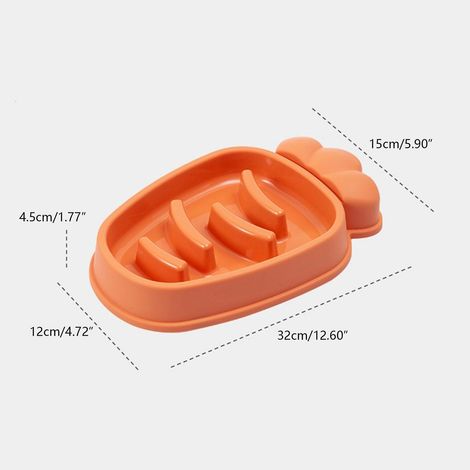 Gamelle anti-glouton pour chien, antidérapante, en plastique, forme amusante, pour éviter les ballonnements. (1/4)