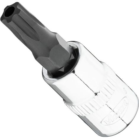 VIGOR T+ Schraubendreher-Einsatz, V7037-IPR30, 1/4 Zoll (6,3 mm) Vierkant, Innen 5-Stern Profil mit Zapfen, SW T30+H (1/2)