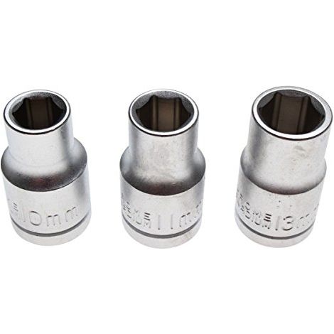 Steckschlüsseleinsatz-Satz Antrieb 12,5 mm (1/2") SW 10 - 11 - 13 mm 3-tlg.