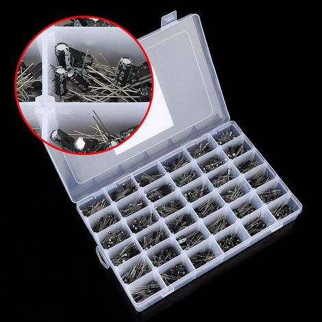 Kit 1000 pièces 36 valeurs condensateurs électrolytiques assortis 10V50V 0.1uF à 1000uF (1/5)