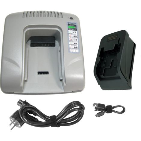 Trade-Shop Akku Ladegerät Ladestation 14,4V Li-Ion mit USB kompatibel mit Black & Decker HP148F4L HP148F4LBK HP148F4LK EGBL148K EGBL148KB (1/2)