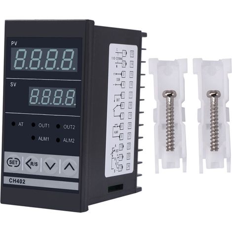 CH402 AC85-264V Contrôleur de température PID intelligent haute précision, relais thermostat, entrée TC/RTD