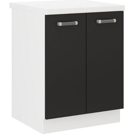 Küchen Unterschrank 60 cm für das Modell „Omega 240 Schwarz + Weiss“ (1/4)