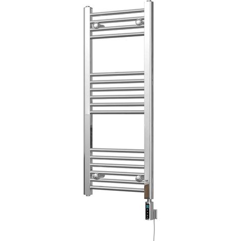 Zennor - Chrome Electric Towel Rail H1000mm x W400mm Straight 200w Thermostatic WIFI (1/3)
