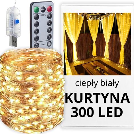 Fensterdeko LED Lichtervorhang Deko Weihnachtsgirlande Warm