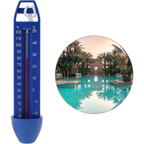 Thermomètre flottant pour piscine avec cordon, résistant aux chocs, pour mesurer la température de l'eau dans les piscines, les spas, les jacuzzis et les aquariums.-AquaForge (1/5)