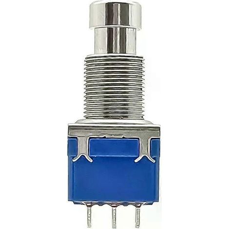 10 Stück Gitarren-Effektpedal 3PDT Fußschalter 9-polig, rastend, Druckknopf, True Bypass, Lötösen - JXLGV (1/4)
